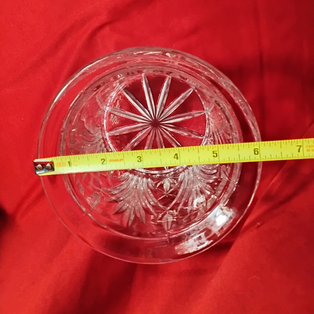 Vintage Starburst Bucket ~ Heavy Glass Scalloped Bottom